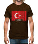 Turkey Barcode Style Flag Mens T-Shirt