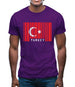 Turkey Barcode Style Flag Mens T-Shirt