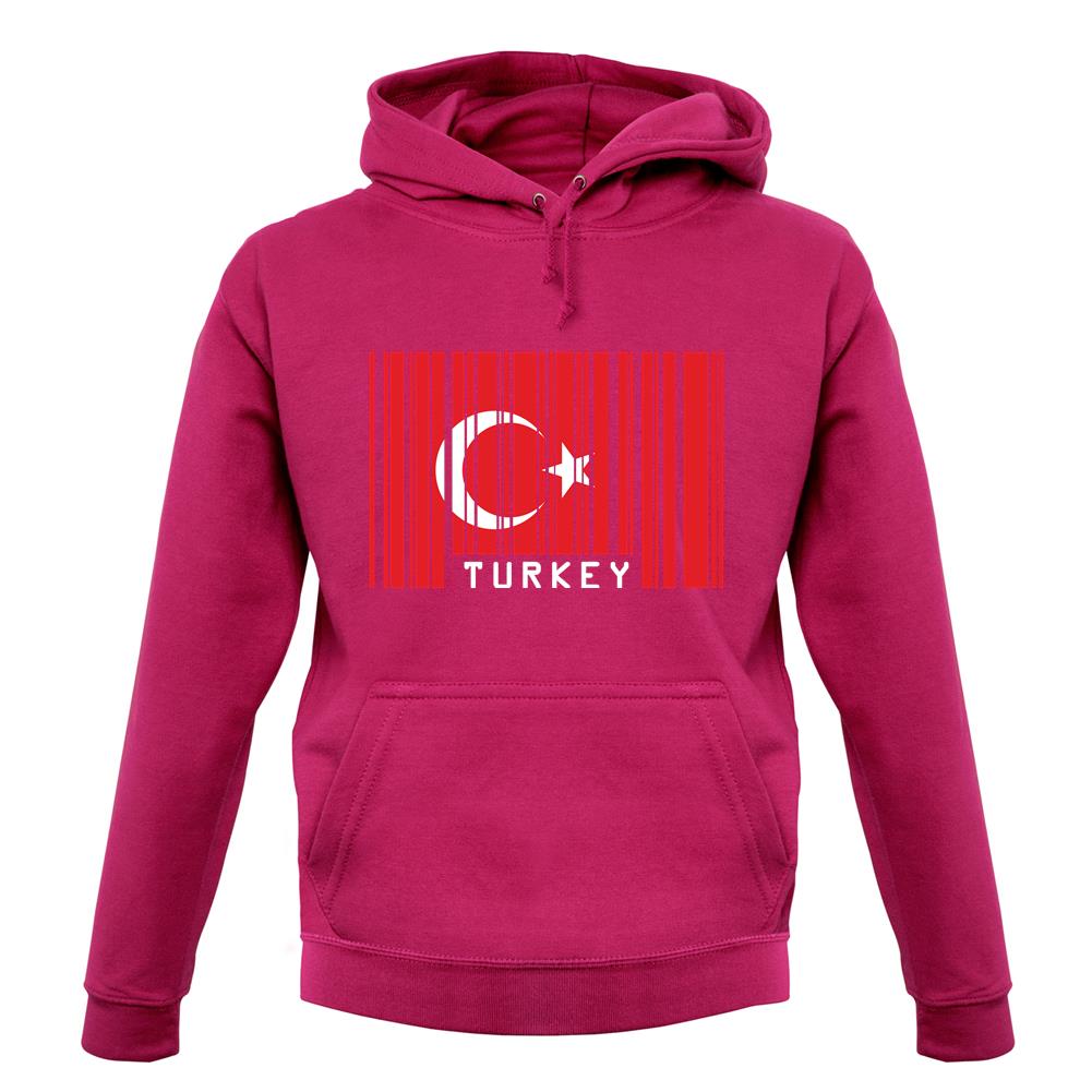 Turkey Barcode Style Flag unisex hoodie