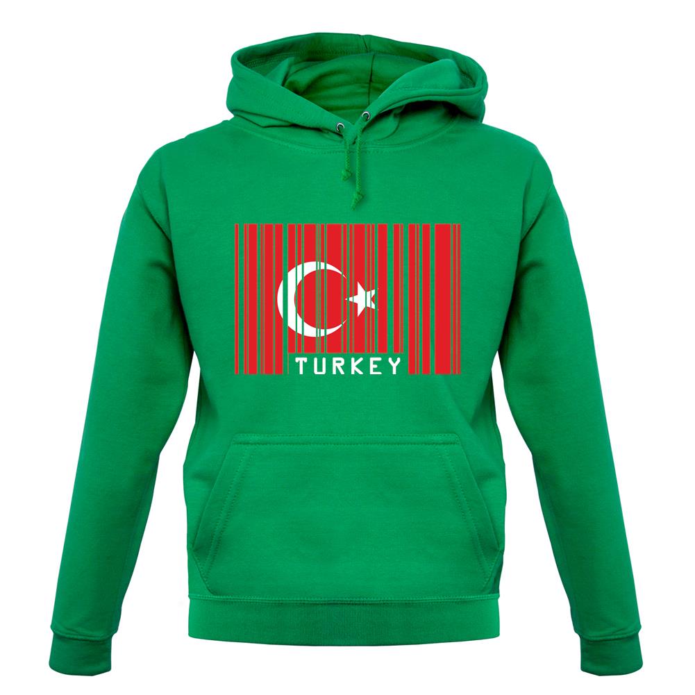 Turkey Barcode Style Flag unisex hoodie