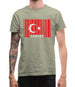 Turkey Barcode Style Flag Mens T-Shirt