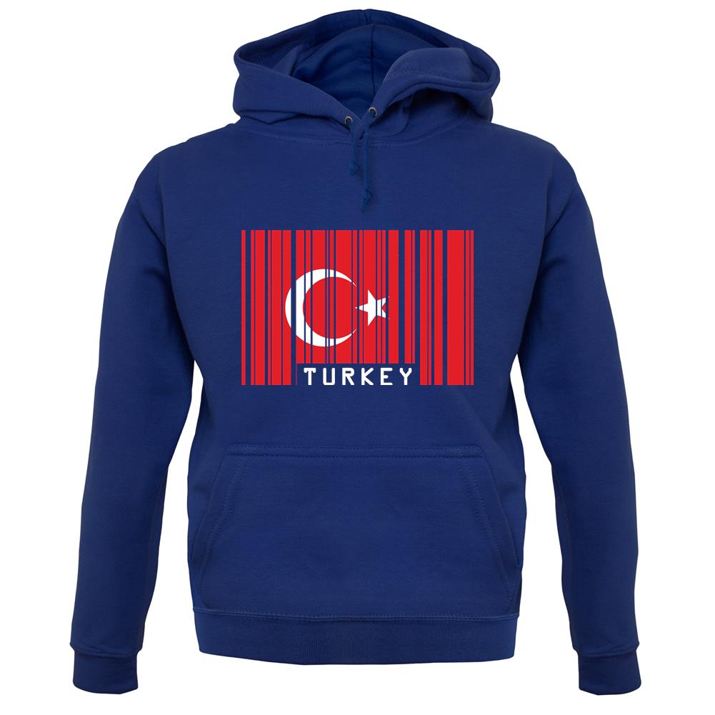 Turkey Barcode Style Flag unisex hoodie
