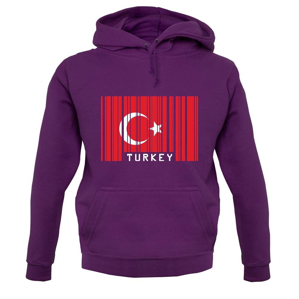 Turkey Barcode Style Flag unisex hoodie