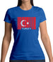 Turkey Barcode Style Flag Womens T-Shirt