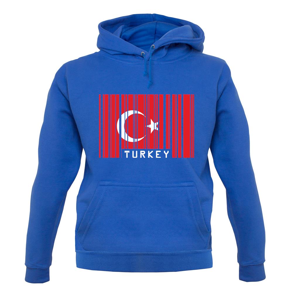 Turkey Barcode Style Flag unisex hoodie