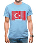 Turkey Barcode Style Flag Mens T-Shirt