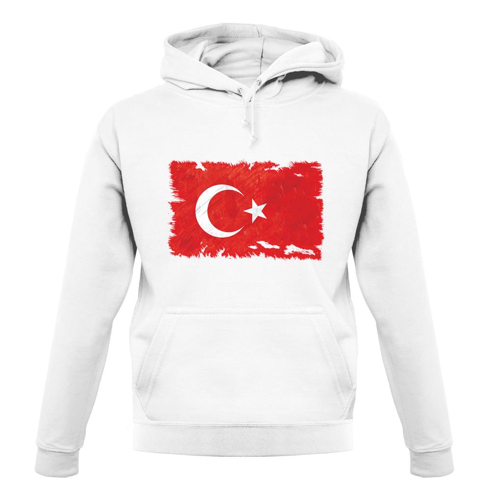 Turkey Grunge Style Flag unisex hoodie
