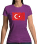 Turkey Grunge Style Flag Womens T-Shirt