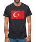 Turkey Grunge Style Flag Mens T-Shirt