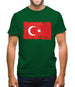Turkey Grunge Style Flag Mens T-Shirt