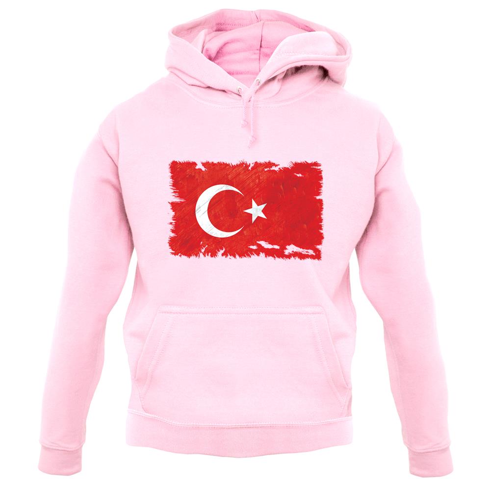 Turkey Grunge Style Flag unisex hoodie