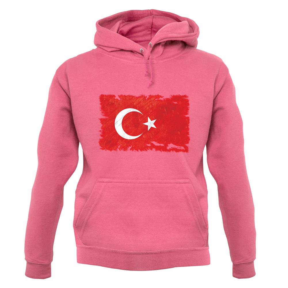 Turkey Grunge Style Flag unisex hoodie