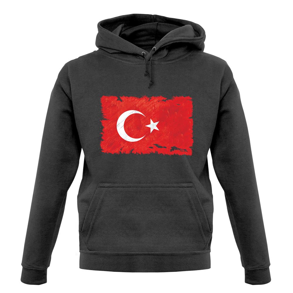 Turkey Grunge Style Flag unisex hoodie