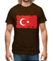 Turkey Grunge Style Flag Mens T-Shirt