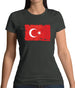 Turkey Grunge Style Flag Womens T-Shirt