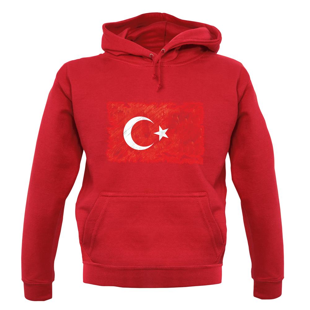 Turkey Grunge Style Flag unisex hoodie