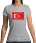 Turkey Grunge Style Flag Womens T-Shirt