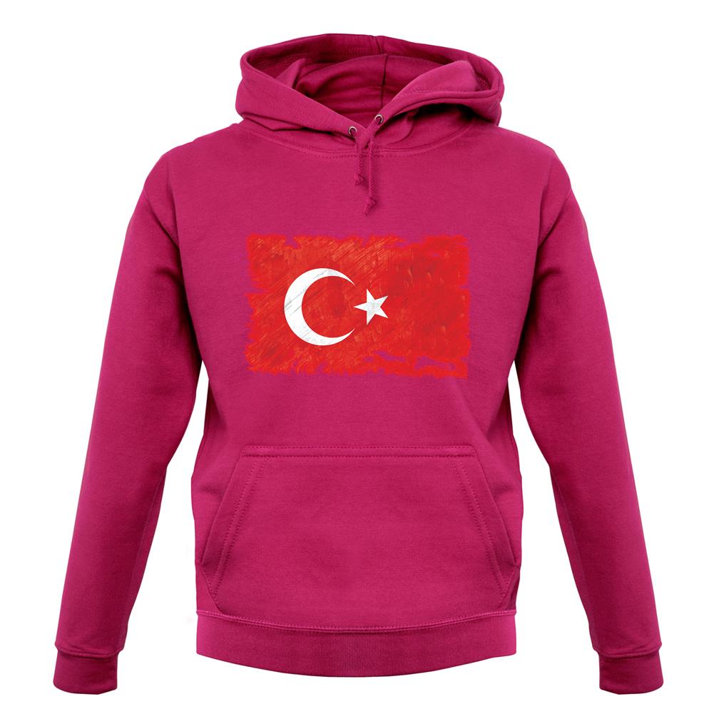 Turkey Grunge Style Flag unisex hoodie