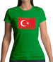 Turkey Grunge Style Flag Womens T-Shirt