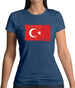 Turkey Grunge Style Flag Womens T-Shirt