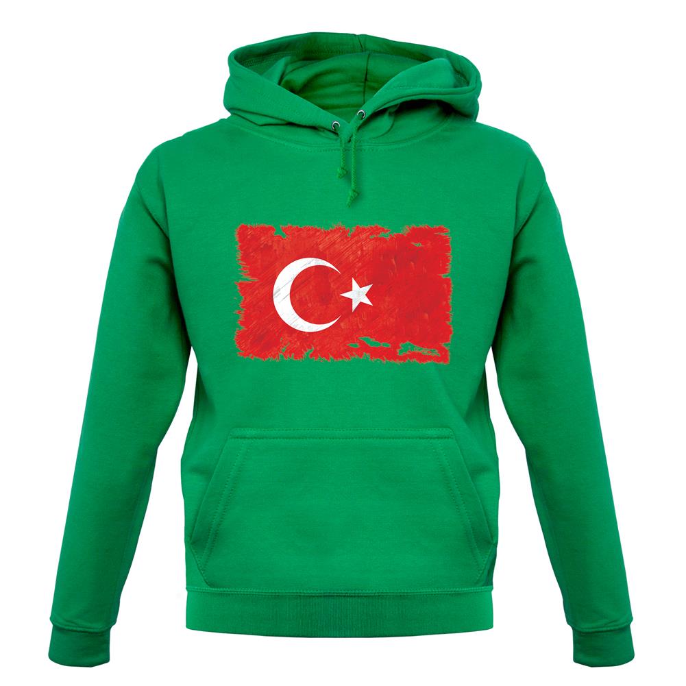 Turkey Grunge Style Flag unisex hoodie