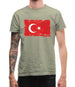 Turkey Grunge Style Flag Mens T-Shirt