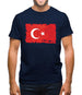 Turkey Grunge Style Flag Mens T-Shirt