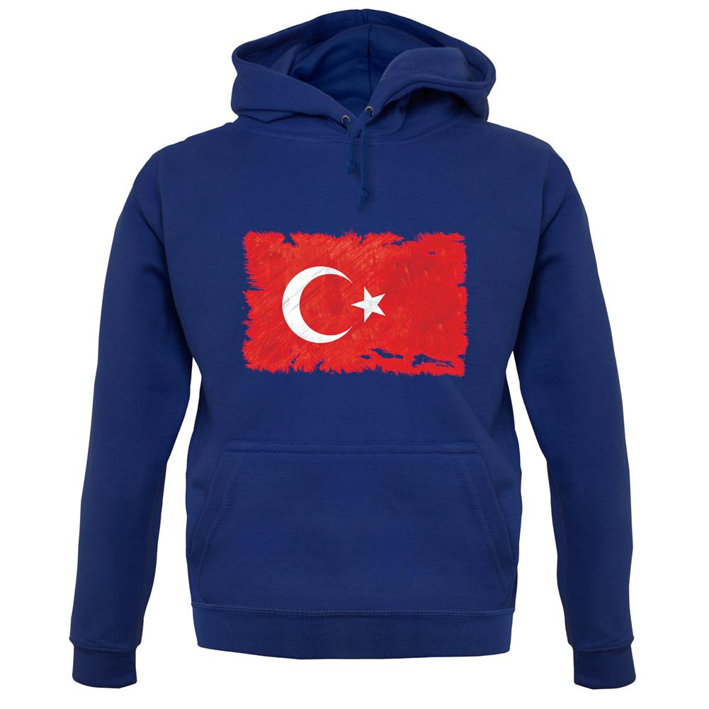 Turkey Grunge Style Flag unisex hoodie