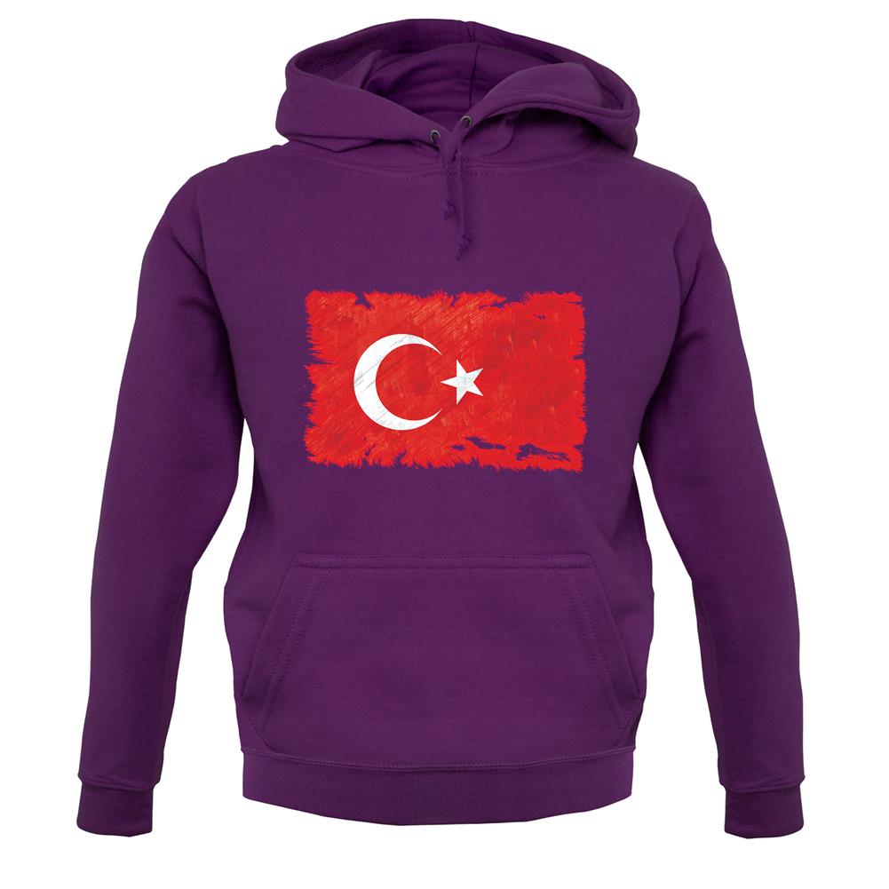 Turkey Grunge Style Flag unisex hoodie