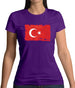 Turkey Grunge Style Flag Womens T-Shirt