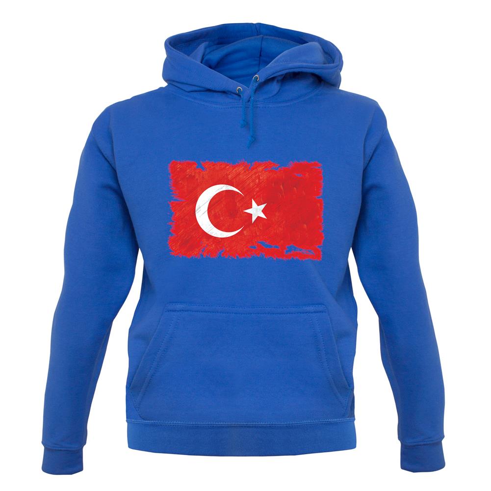 Turkey Grunge Style Flag unisex hoodie