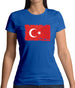 Turkey Grunge Style Flag Womens T-Shirt