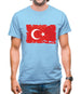 Turkey Grunge Style Flag Mens T-Shirt