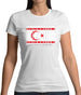 Turkish Republic Of Northern Cyprus Barcode Style Flag Womens T-Shirt