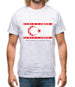 Turkish Republic Of Northern Cyprus Barcode Style Flag Mens T-Shirt