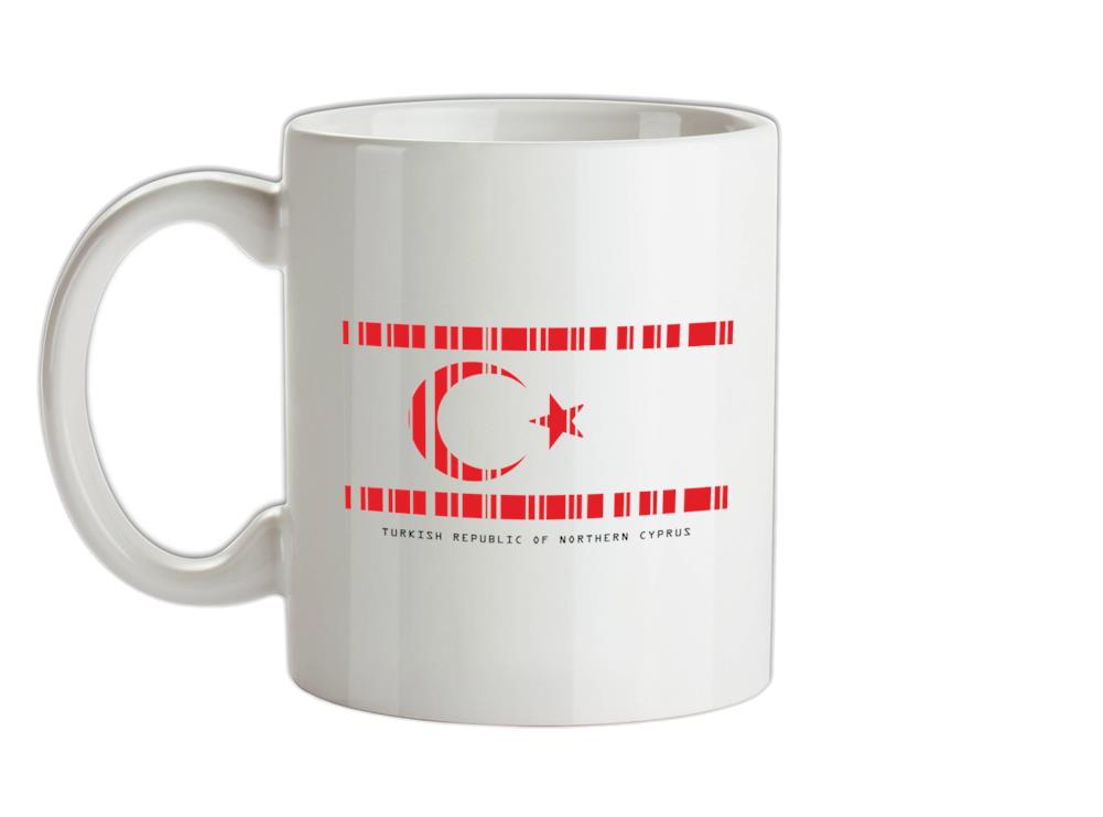 Turkish Republic of Northern Cyprus Barcode Style Flag Ceramic Mug