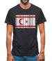 Turkish Republic Of Northern Cyprus Barcode Style Flag Mens T-Shirt