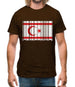 Turkish Republic Of Northern Cyprus Barcode Style Flag Mens T-Shirt