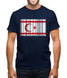 Turkish Republic Of Northern Cyprus Barcode Style Flag Mens T-Shirt