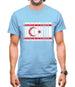 Turkish Republic Of Northern Cyprus Barcode Style Flag Mens T-Shirt