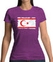 Turkish Republic Of Northern Cyprus Grunge Style Flag Womens T-Shirt