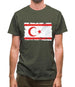 Turkish Republic Of Northern Cyprus Grunge Style Flag Mens T-Shirt