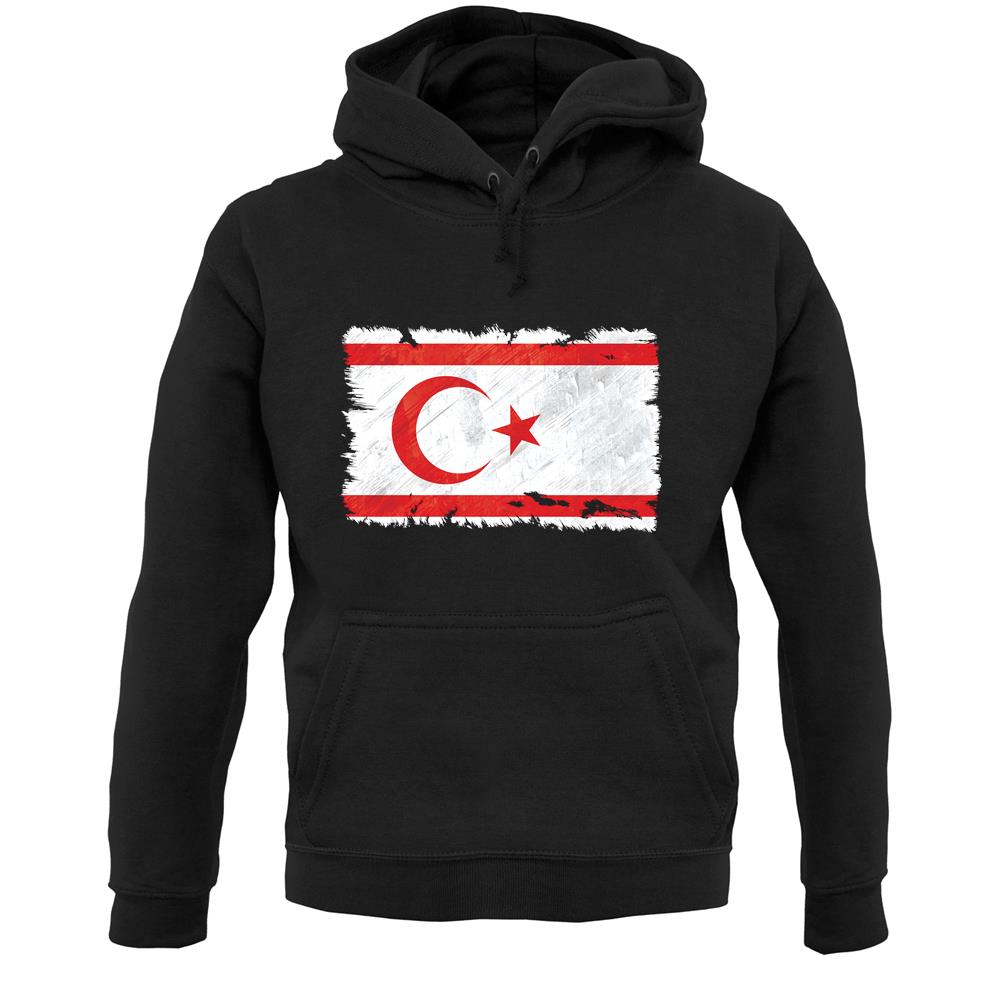 Turkish Republic Of Northern Cyprus Grunge Style Flag Unisex Hoodie