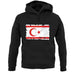 Turkish Republic Of Northern Cyprus Grunge Style Flag unisex hoodie