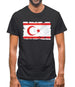 Turkish Republic Of Northern Cyprus Grunge Style Flag Mens T-Shirt