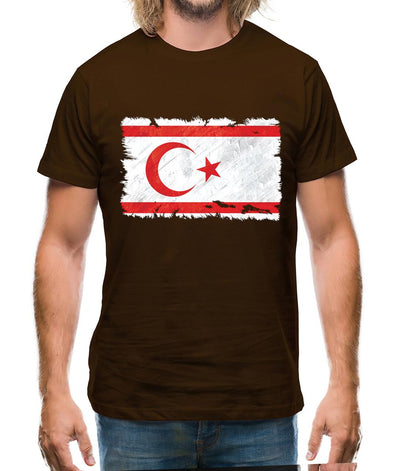 Turkish Republic Of Northern Cyprus Grunge Style Flag Mens T-Shirt