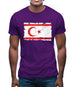 Turkish Republic Of Northern Cyprus Grunge Style Flag Mens T-Shirt