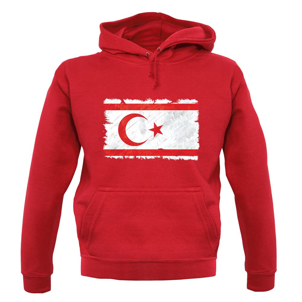 Turkish Republic Of Northern Cyprus Grunge Style Flag unisex hoodie