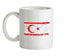 Turkish Republic of Northern Cyprus Grunge Style Flag Ceramic Mug