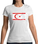 Turkish Republic Of Northern Cyprus Grunge Style Flag Womens T-Shirt